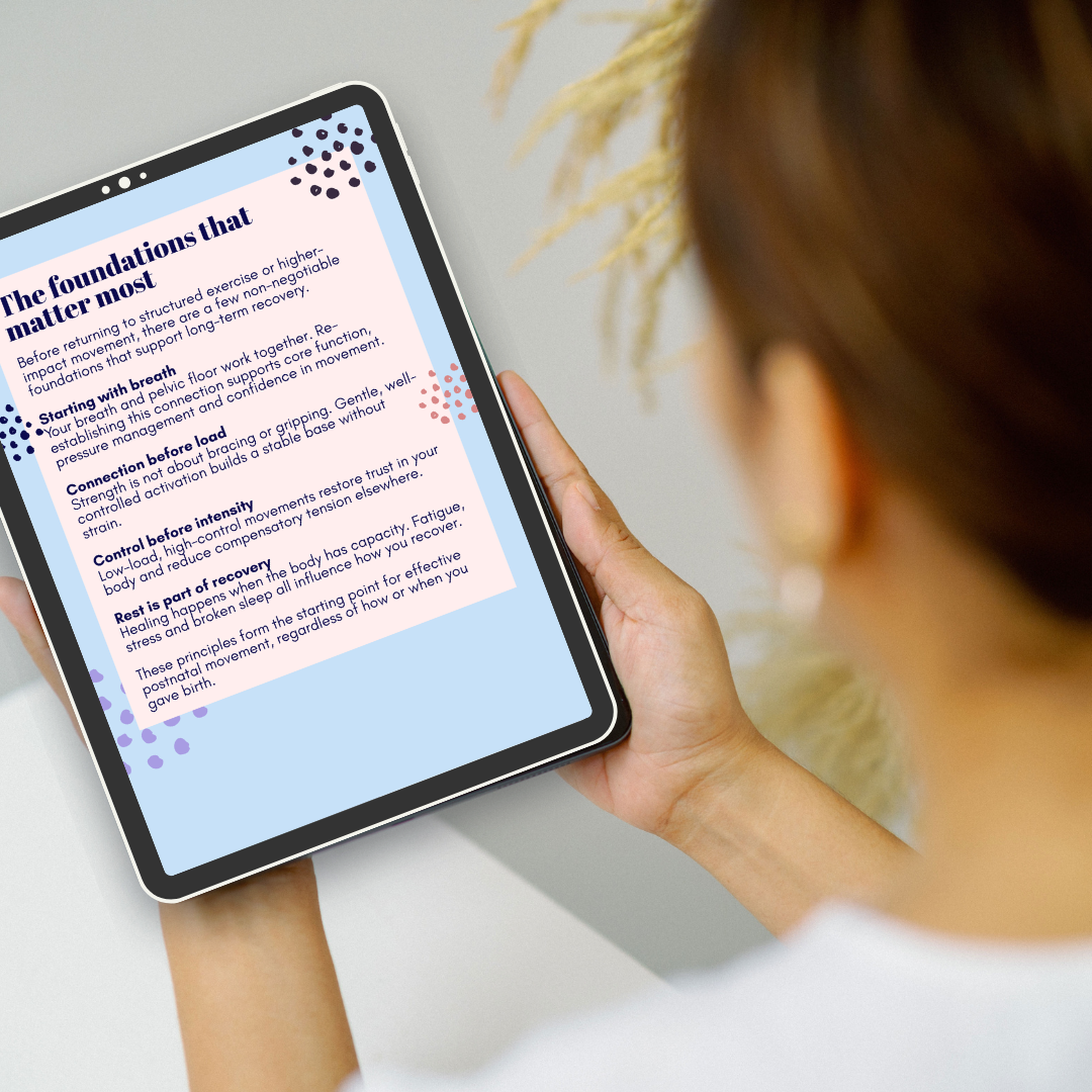 Postnatal Recovery: First Steps